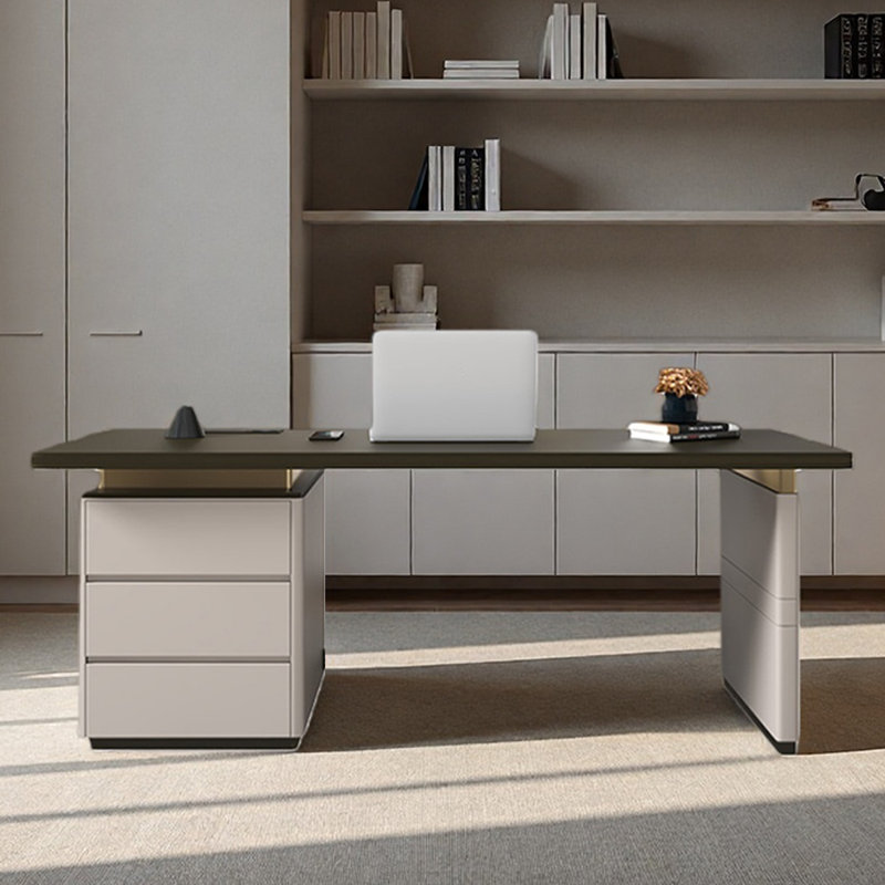 Bureau, bureau simple, piano, finition laquée, H 29,53 po x l 62,99 po x P 27,56 po