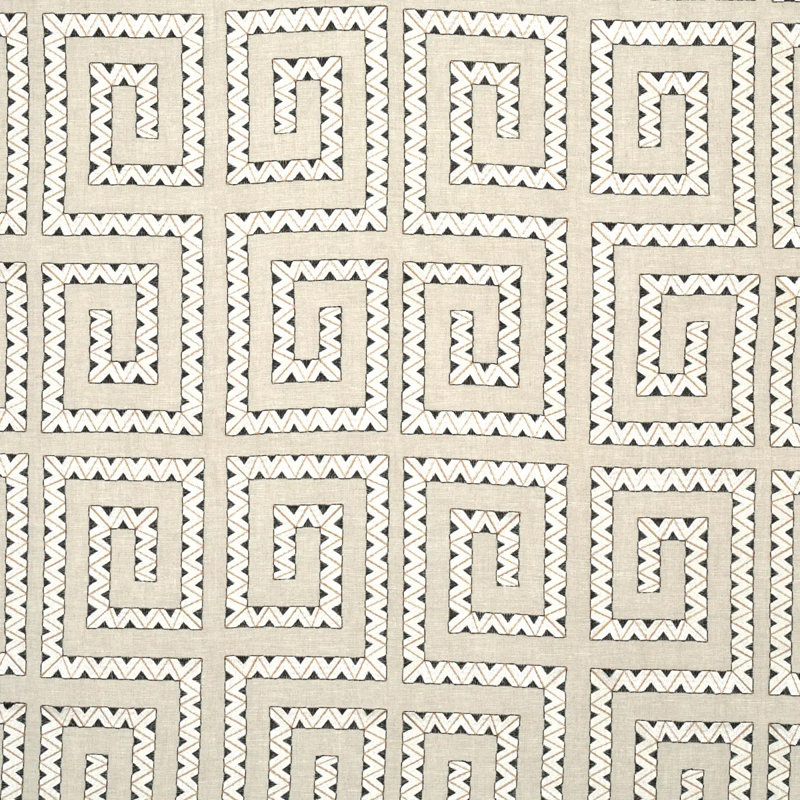 Prado Embroidery Fabric, Graphite