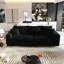 Canapé 82,7 po en velours côtelé 82,7 po, canapé rembourré moderne et confortable, coussins de siège profond avec coussins moelleux et 1 repose-pieds, fauteuil convertible, noir (ancien SKU: W1885S00150)-1765595120-1756744616