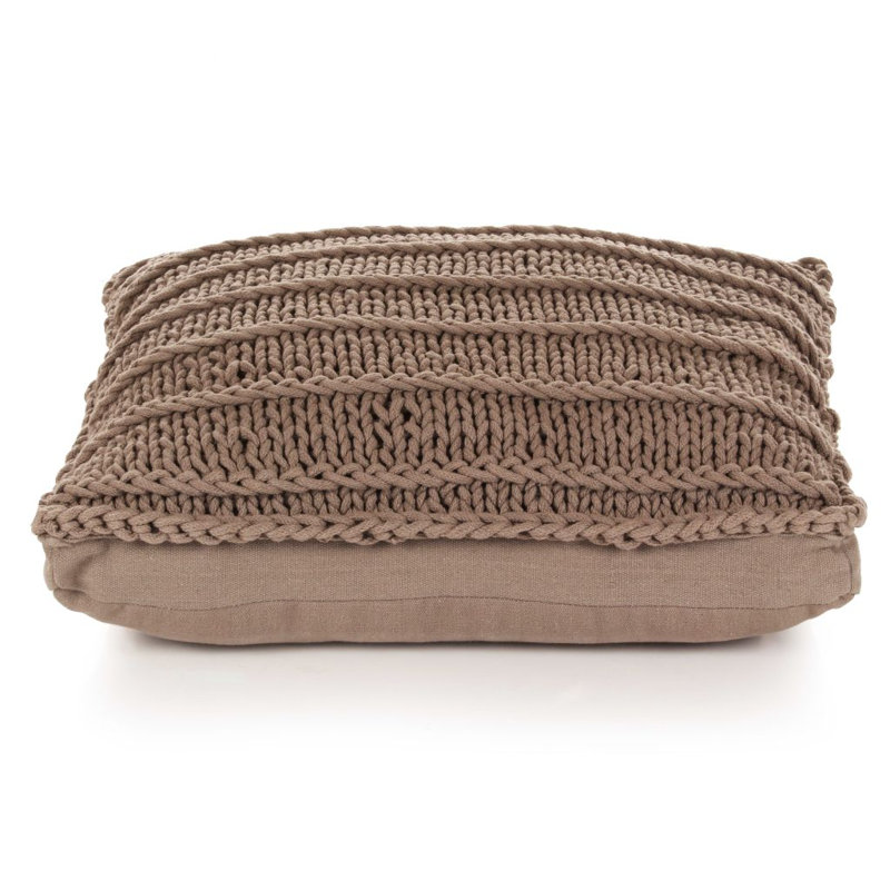 Villasenor Square Floor Cushion Cover, Brown