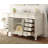 56 Inch Morton Antique Style White Single Sink Bathroom Vanity with White Quartz Top