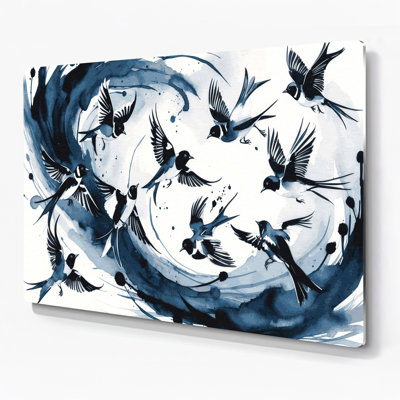 Art mural oiseaux en métal vert Willie Wagtail