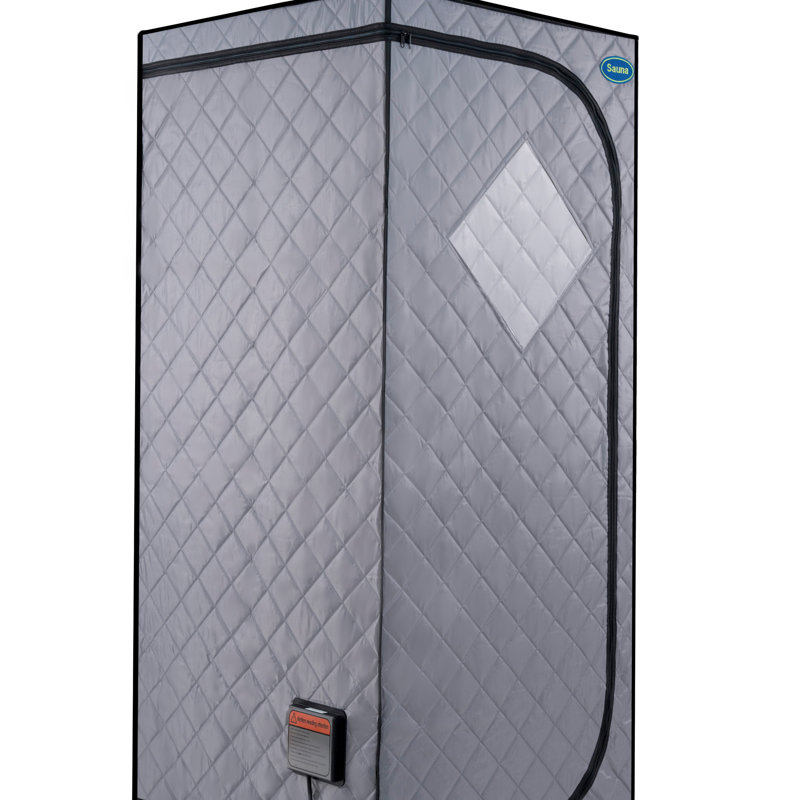 Portable Full Size Grey Infrared Sauna Tent–Personal Home Spa, With Infrared Panels, Heating Foot Pad, Controller, Foldable Chair ,Reading Light. Easy To Install. Fast Heating, With FCC Certification
