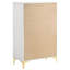 Commode rectangulaire blanche à 5 tiroirs Karena