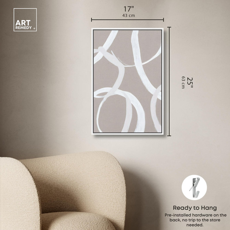 Reproduction d'art sur toile «Unbroken Loop» par Art Remedy, cadre blanc, 16 x 24, H 25 po x l 17 po, Cadre blanc