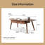 Table basse Capsule Centre Table basse avec tiroirs 100% bois massif Plateau de table de travail Table basse Table de travail de la maison Facile à assembler Bureau en bois naturel-524796360