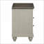 Table de chevet 2 tons avec 2 tiroirs et casiers Modern Farmhouse - gris clair / brun foncé