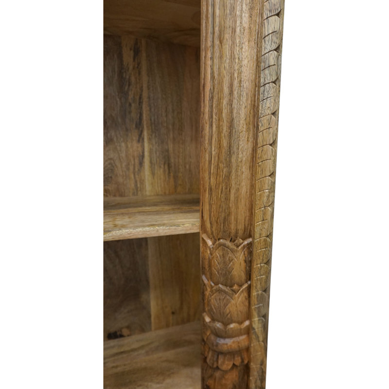 Hand-crafted Solid Wood Bookcase Natural Finish
