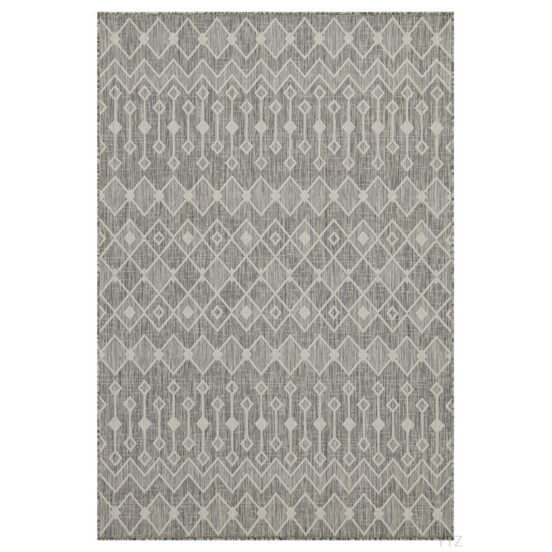 Sunshine GC_HAR2021 Silver 7 Ft. 10 In. X 10 Ft. 3 In. Indoor/Outdoor Area Rug, Rectangle 7'10" x 10'3"