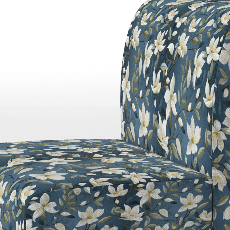 Rustic Victorian Brocade Victorian Motif - Chaise d'appoint de chalet rembourrée à motif floral