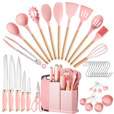 37 Pcs Kitchen Utensils Set, Silicone Cooking Utensils Set