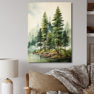 Arbre vert pin vert Eternal Guardians III - Pin, art mural