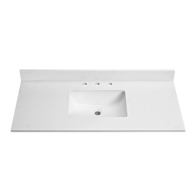 48 Inch Quartz Stone Bathroom Vanity Top And Single Sink