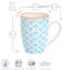 Nicola Spring - 330ml Hand-Printed Mug - Blue-50946695