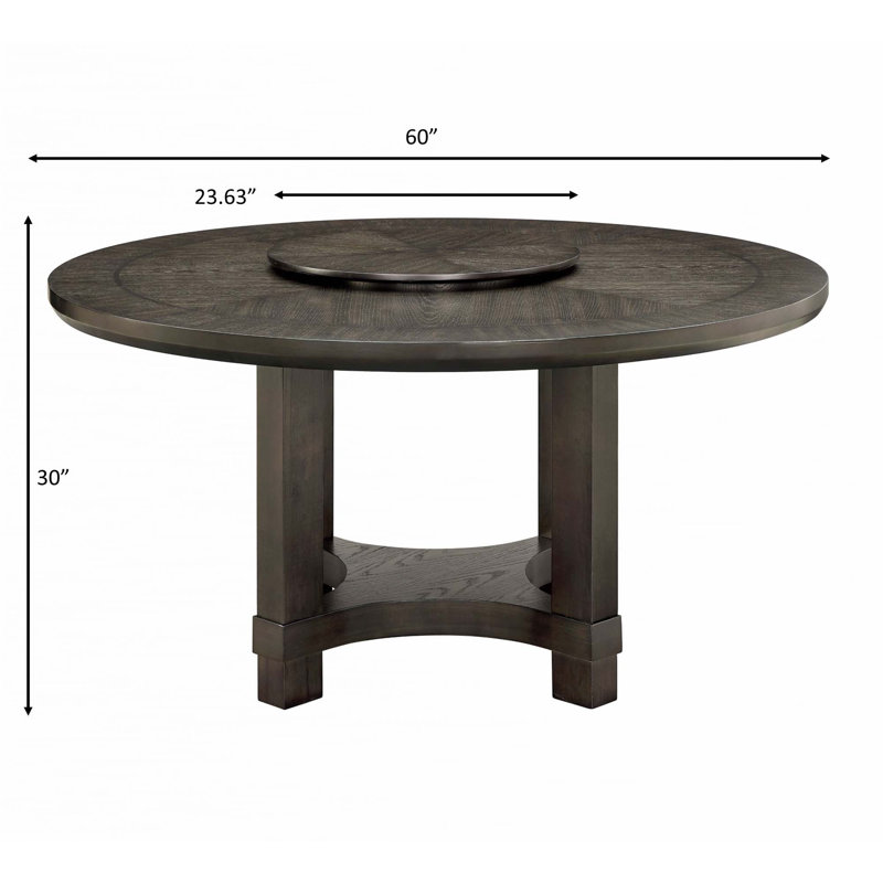 Table ronde transitionnelle avec chaises rembourrées en polyuréthane Susan, 7 pièces : table, 6 chaises