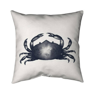 Crab - Double Sided Print Indoor Pillow - 18X18