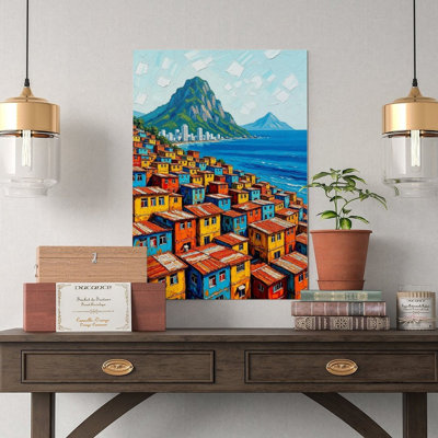 Canvas Wall Art Rio De Janeiro Favela Painting-2 Vintage Poster Print Home Decor