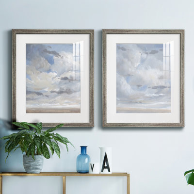 " Sky Blue I " 2 - Pieces Painting Print
