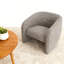 Chaise d'appoint moderne en tweed brun et gris