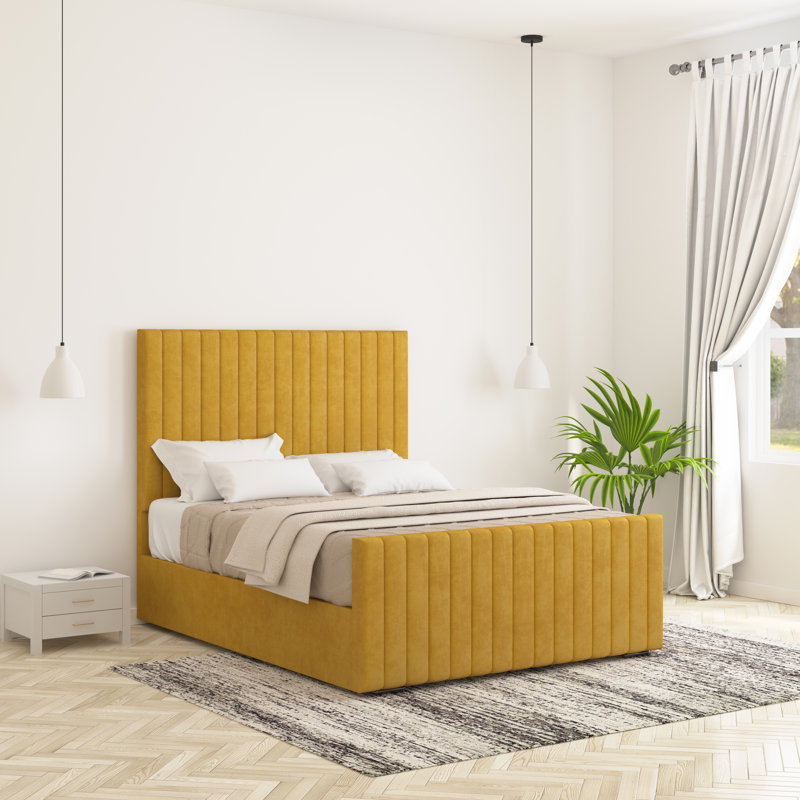 Upholstered Bed, Double (4'6), Turmeric