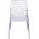 Helskdg Transparent Stacking Side Chair with Artistic Pattern Design