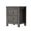 2 tables de chevet en bois, commode au design rétro, table de chevet décorative pour chambre à coucher avec armoire de rangement en finition-662517644
