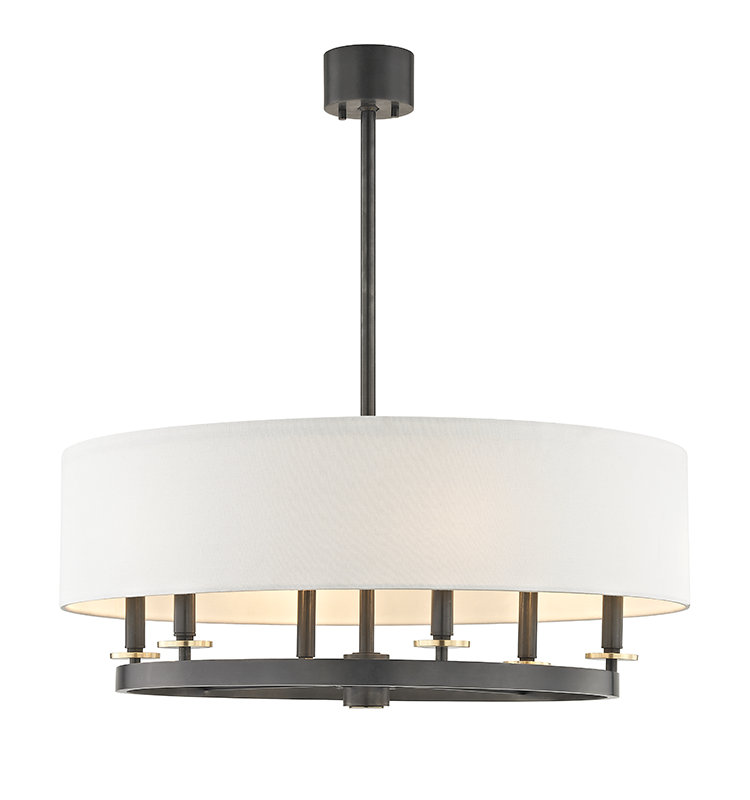 Durham 6 - Light Chandelier, Aged Old Bronze