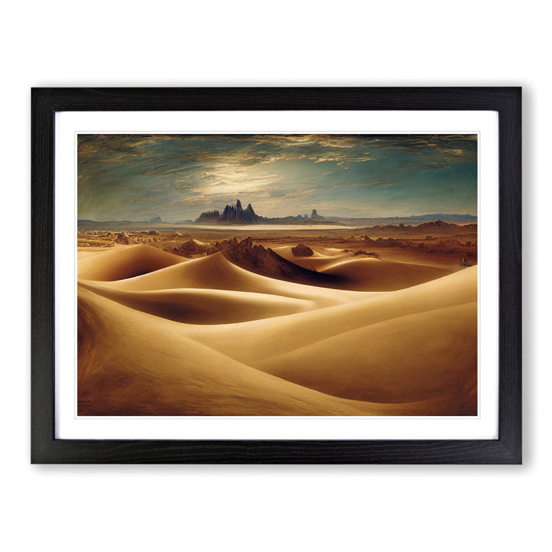 A Splendorous Desert - Single Picture Frame Print, Black, 46cm H x 64cm W
