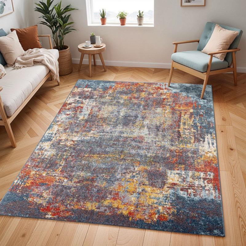 Modern Rug, Abstract Stain Resistant Easy to Clean Rug For Living Room, Dining Room, Bedroom, Rectangle 140 x 200 cm