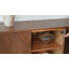 Buffet Vista en chêne blanc avec portes à lattes sculptées 84 po, armoire de rangement moderne brun-132488280
