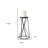 11" Black Distressed Geometric Metal Tabletop Pillar Candle Holder