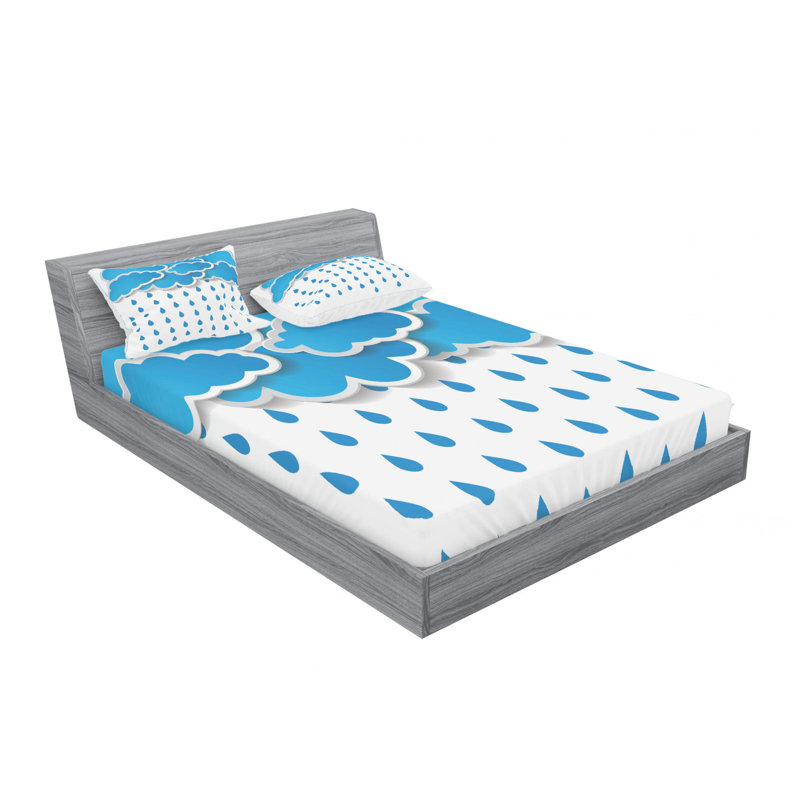 Microfiber Sheet Set, Queen Sheet Set with Fitted Sheet