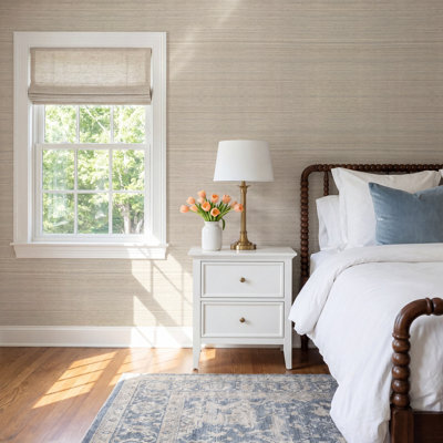 Natural Sisal Peel and Stick Grasscloth Wallpaper