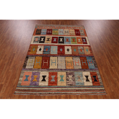 Handmade Moroccan Oriental Area Rug 7x9