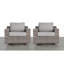 Élégante chaise de patio pivotante entièrement assemblée avec coussins luxueux - parfaite pour la détente en plein air (excluant la table)