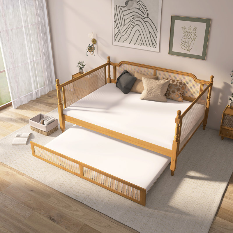 Lit de jour simple en rotin Traditional Stule
