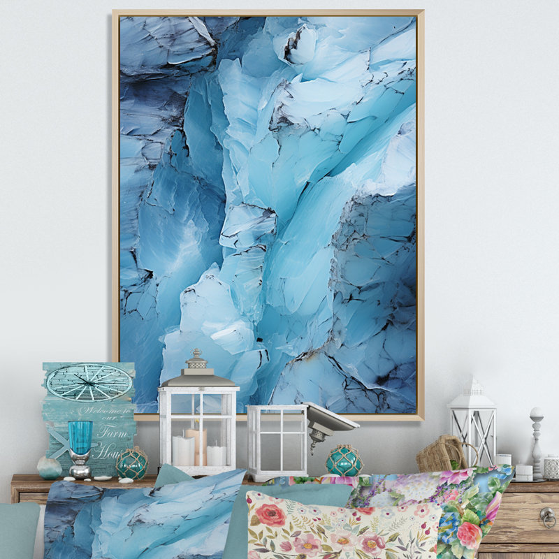 " Glacier Glaciers Edge II ", Natural Floater Frame, 40" H x 30" W x 1.5" D