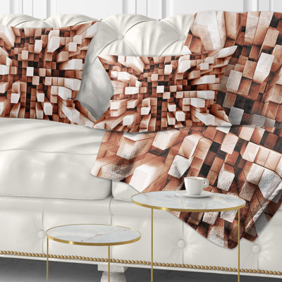 Coussin décoratif à carreaux réfléchissant - imprimé abstrait