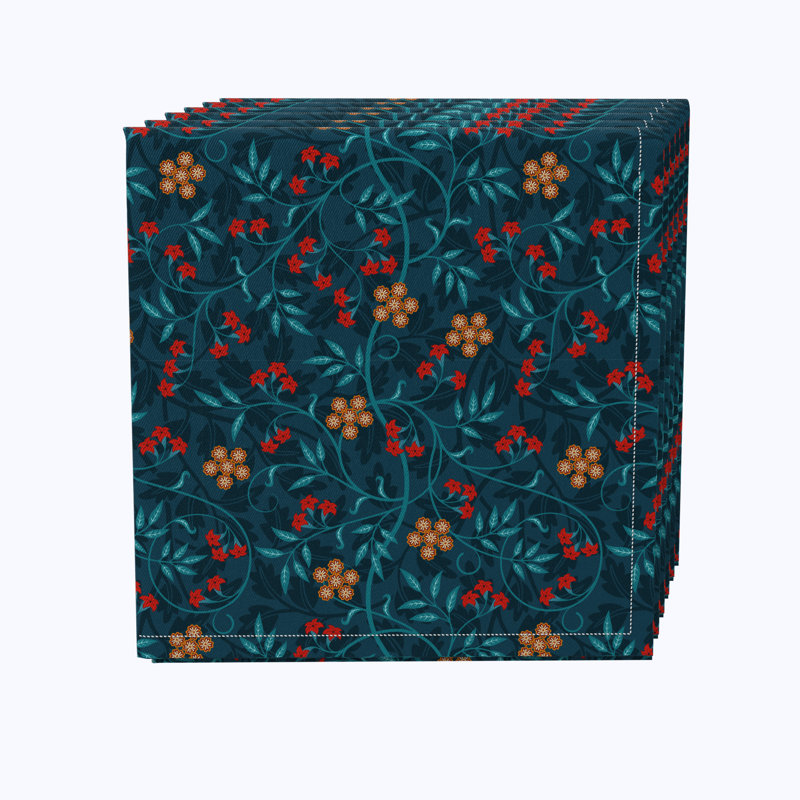 Caribbean 100% Cotton Floral Square Napkin