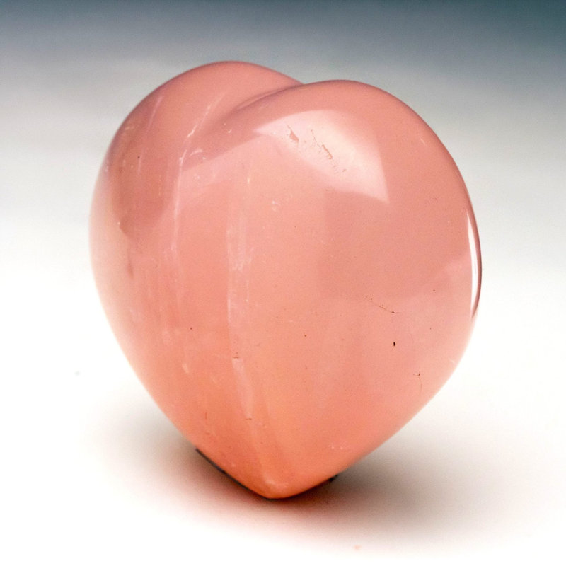 Hand-Carved Rose Quartz Healing Heart | Madagascar