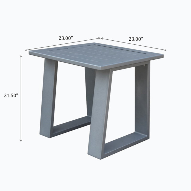 Jovens Rectangular Aluminum Outdoor End Table