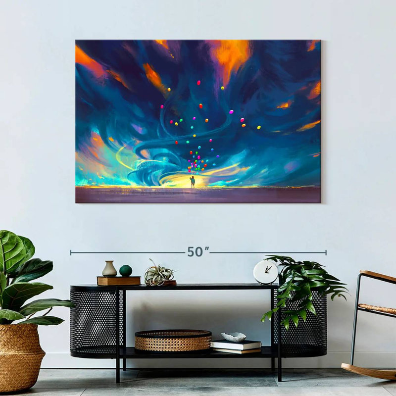 Ashelle fantaisie acrylique, H 32 po x l 48 po