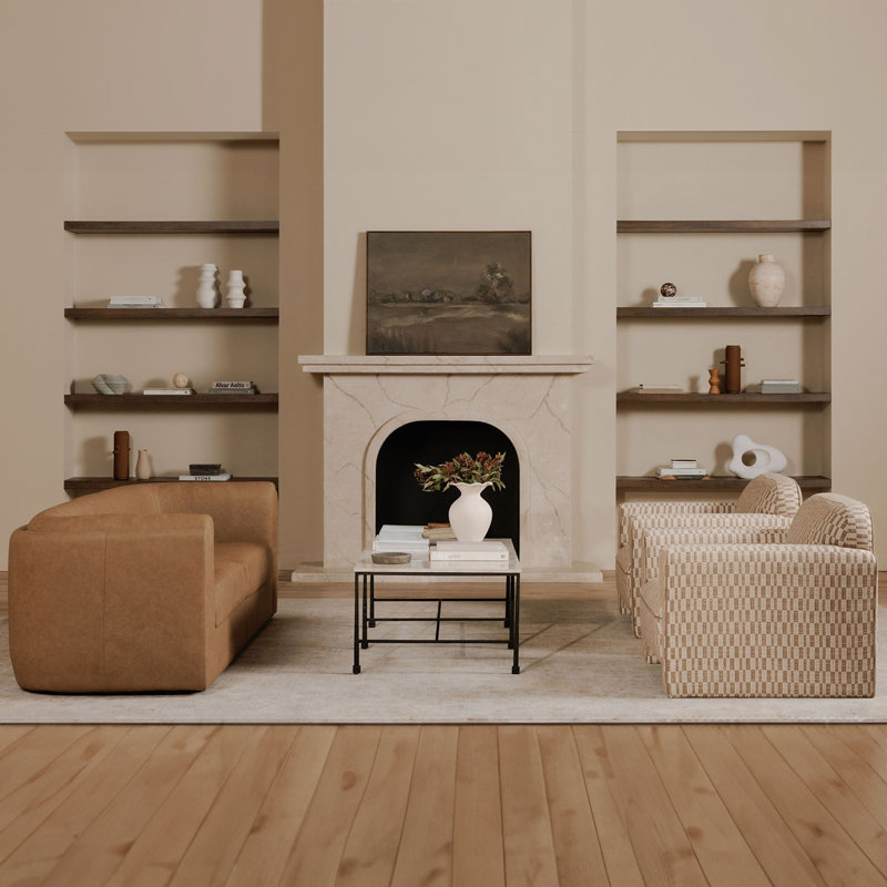 Leo Armchair, Taupe, Abstract
