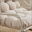 Chaise berçante d'extérieur, coussin confortable, avec coussin épais et doux, pour le salon, la chambre à coucher, la salle de lecture, structure beige avec coussin beige