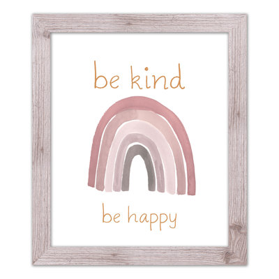 «Be Kind Happy», art encadré