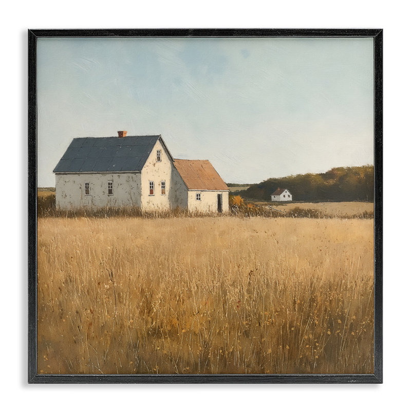«Clear Sky over Barn», art de la giclée encadrée par Steve Huntziker, H 17 po x l 17 po, Giclée encadrée noir minuit