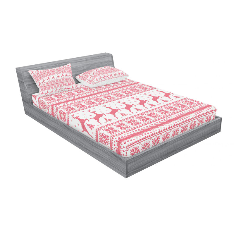 Nordic Microfiber Sheet Set, Queen Sheet Set + Fitted Sheet + 2 Pillowcases