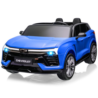 24V Licensed Chevrolet Blazer 2-Seater Kids Ride On SUV, Electric Car w/Remote, 3 Speeds, Music, LED Lights, Suspension