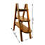 Breaux 130cm H x 110cm W Solid Wood Ladder Bookcase-1996212889