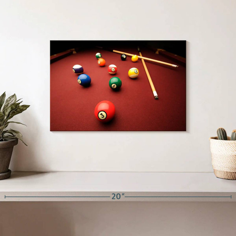 Senne, jeu de billard, H 8 po x l 12 po